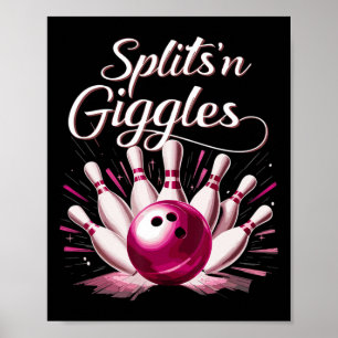 Póster Equipo de bolos Funny Splits n Giggles Jugadora li