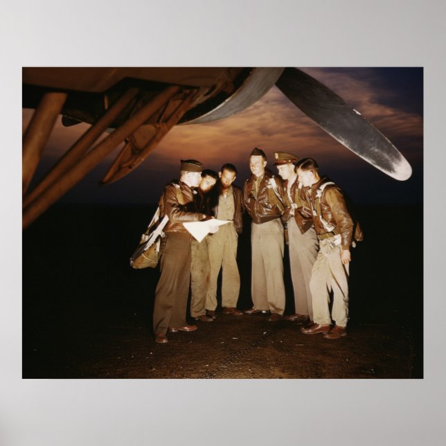 Póster Equipo de bombarderos YB-17, 1942 (Frente)