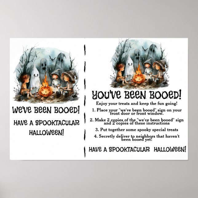 Póster Equipo de bomberos - Juego de Halloween (Frente)