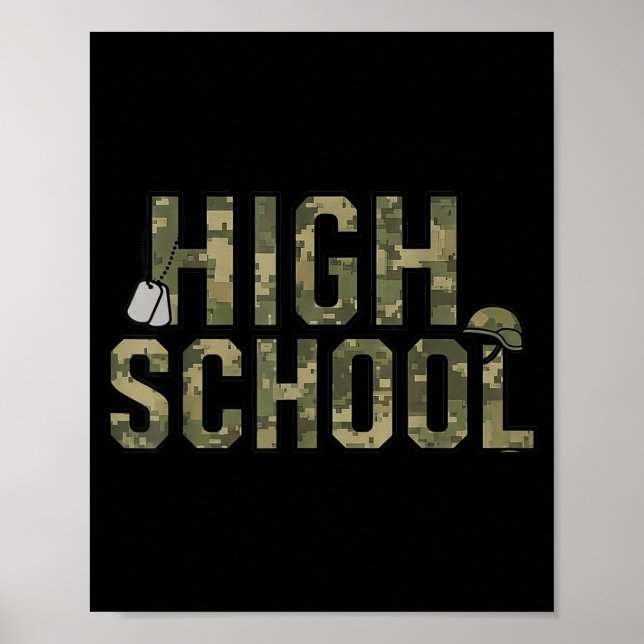 Póster Equipo de camuflaje equipo de secundaria de vuelta (Frente)