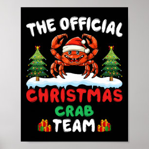 Póster Equipo de Cangrejo de Navidad - Cangrejo con Sombr