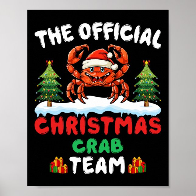 Póster Equipo de Cangrejo de Navidad - Cangrejo con Sombr (Frente)