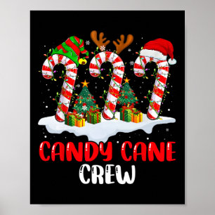 Póster Equipo de Caramelo de Navidad Divertido Familiar P