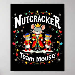 Póster Equipo de cascanueces de Navidad Ratón Divertido S