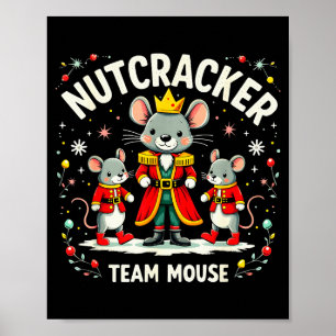 Póster Equipo de Cascanueces Ratón Navidad Ballet Regalo