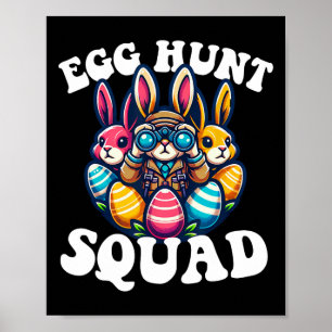 Póster Equipo de caza de huevos gráfico Caza de huevos de