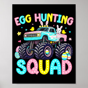 Póster Equipo de caza de huevos para niños y niñas pequeñ