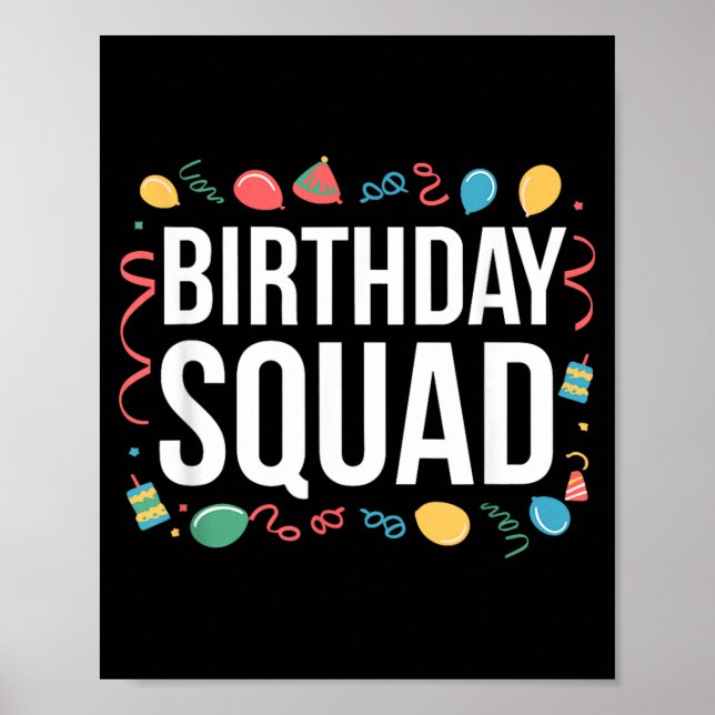 Póster Equipo de celebración de cumpleaños del escuadrón  (Frente)