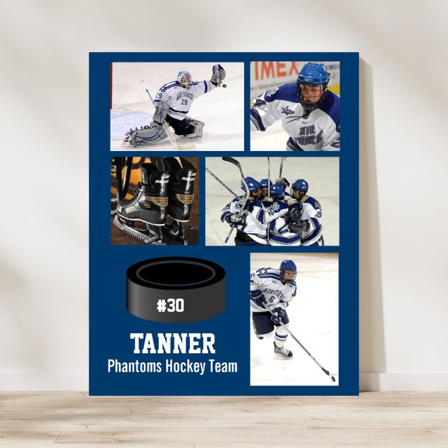 Póster Equipo de Collage de fotos de hockey personalizado (Subido por el creador)