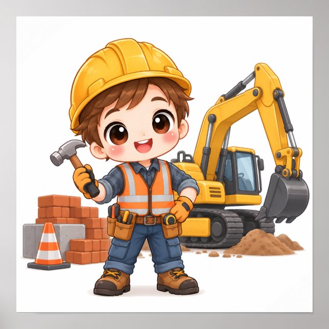 Póster Equipo de Construcción Junior (Frente)