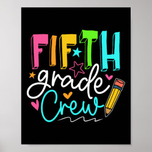 Póster Equipo de Crew de Quinto Grado Profesor de 5to Gra