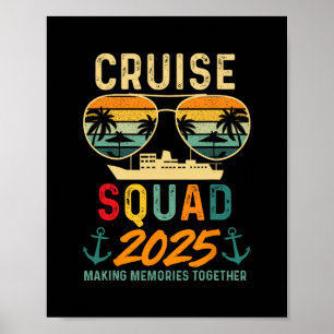 Póster Equipo de crucero 2025 Vacaciones familiares Grupo
