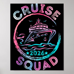 Póster Equipo de crucero 2026 navegando por Hawái vacacio