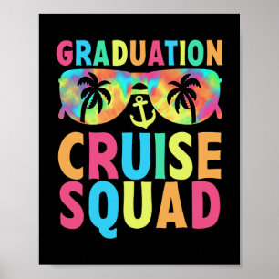 Póster Equipo de crucero de graduación Playa de Hawái Gra