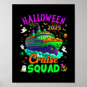Póster Equipo de crucero de Halloween 2025 Crucero coinci