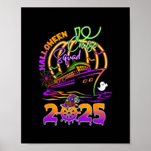 Póster Equipo de crucero de Halloween 2025 Familiares Cru