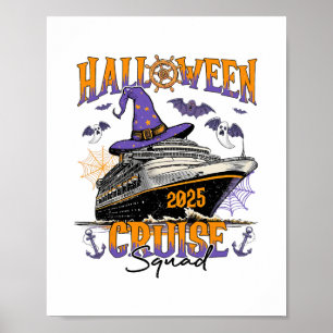 Póster Equipo de crucero de Halloween 2025 tripulación de