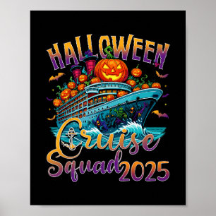 Póster Equipo de crucero de Halloween 2025 Vacaciones Coi