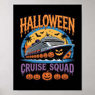 Póster Equipo de crucero de Halloween coincidente grupo e