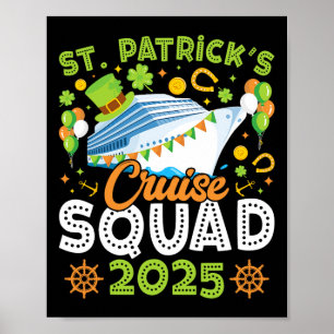 Póster Equipo de crucero del día de San Patricio 2025 div
