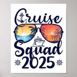 Póster Equipo de crucero Vacaciones de verano 2025 Famili
