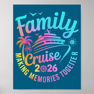 Póster Equipo de crucero vacaciones de verano 2026 famili