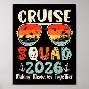 Póster Equipo de crucero vacaciones de verano 2026 famili