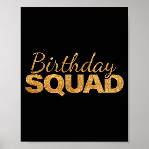 Póster Equipo de cumpleaños Cool divertido equipo de cump