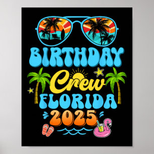 Póster Equipo de cumpleaños de Florida Vacaciones Crucero