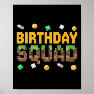 Póster Equipo de Cumpleaños Divertido Chico de Cumpleaños