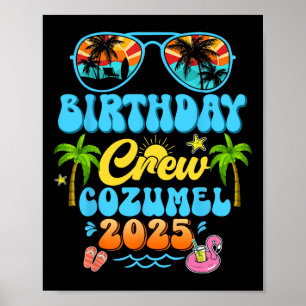 Póster Equipo de cumpleaños en Cozumel Vacaciones Crucero
