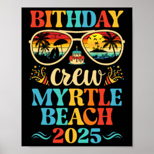 Póster Equipo de cumpleaños en Myrtle Beach Crucero de va