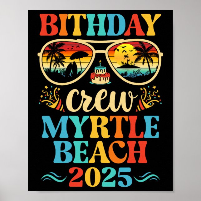 Póster Equipo de cumpleaños en Myrtle Beach Crucero de va (Frente)