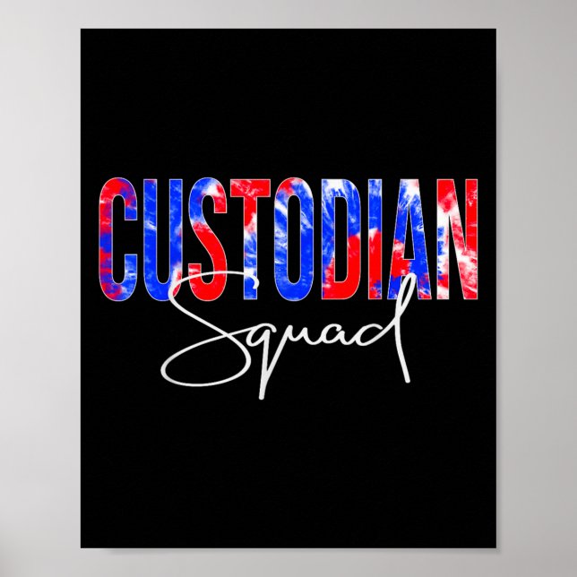 Póster Equipo de Custodio Tie Dye Espalda a la Escuela Ap (Frente)