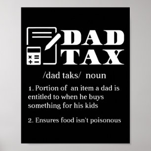 Póster Equipo de definición de impuestos para papá