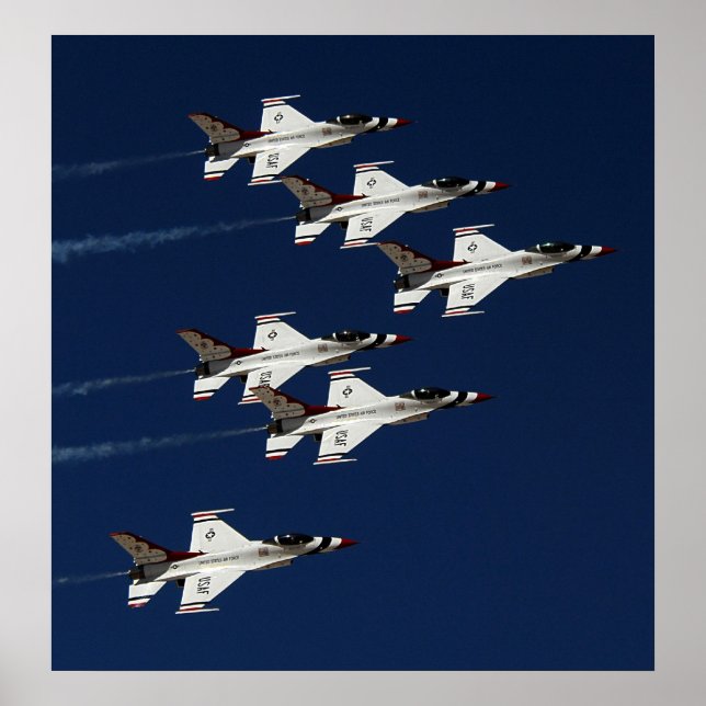 Póster Equipo de demostración de vuelo de Thunderbirds (Frente)