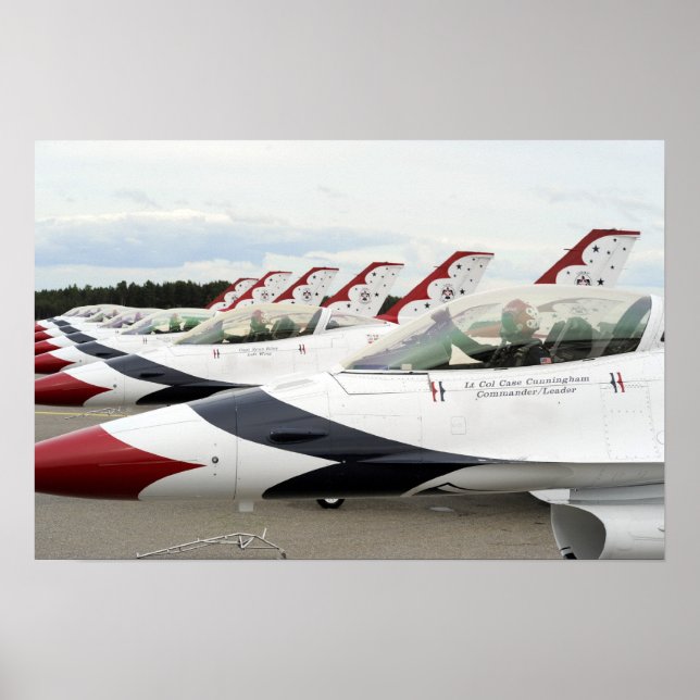 Póster Equipo de demostración de vuelo de Thunderbirds (Frente)