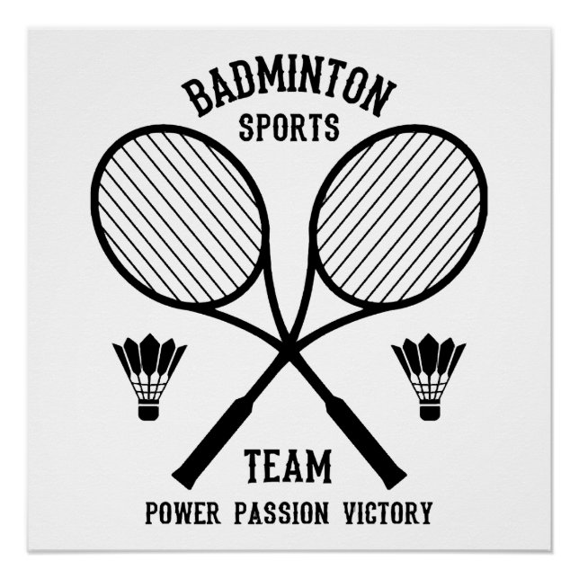 Póster Equipo de deportes de bádminton (Anverso)