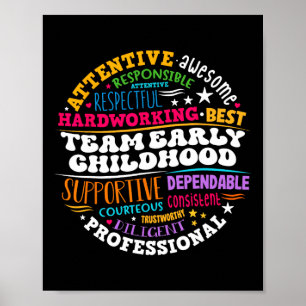 Póster Equipo de Educación Infantil Profesor de Ece De Vu