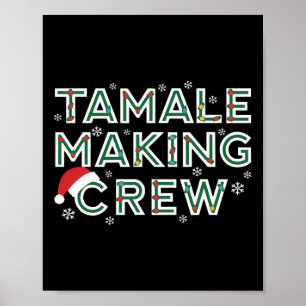 Póster Equipo de elaboración de tamales de Navidad Comida
