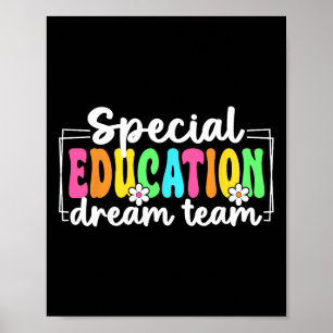 Póster Equipo de ensueño de educación especial de vuelta