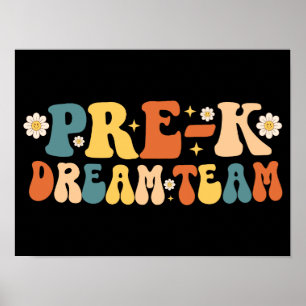 Póster Equipo de ensueño de pre-k