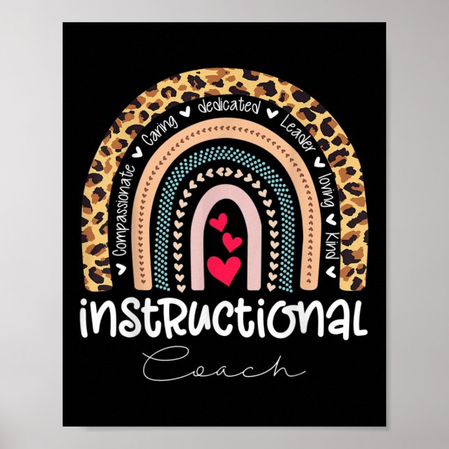 Póster Equipo de Entrenador Instruccional Combinando Regr (Frente)