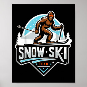 Póster Equipo de esquí de nieve Sasquatch Snow esquí Bigf