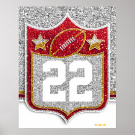 Póster Equipo de Estados Unidos Deportes Red and Gold Col