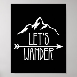 Póster Equipo de excursión para caminar Equipo de acampad