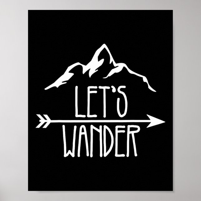 Póster Equipo de excursión para caminar Equipo de acampad (Frente)