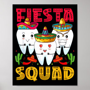 Póster Equipo de Fiesta Cinco De Mayo Dental Fiesta Mexic