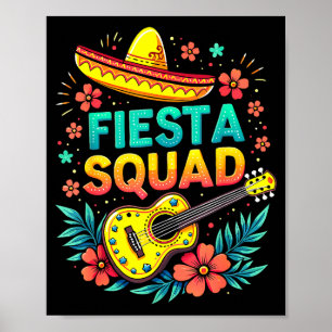 Póster Equipo de fiesta combinando fiesta mexicana cinco 