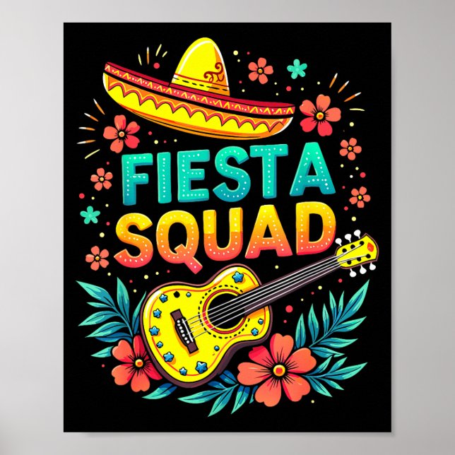 Póster Equipo de fiesta combinando fiesta mexicana cinco  (Frente)